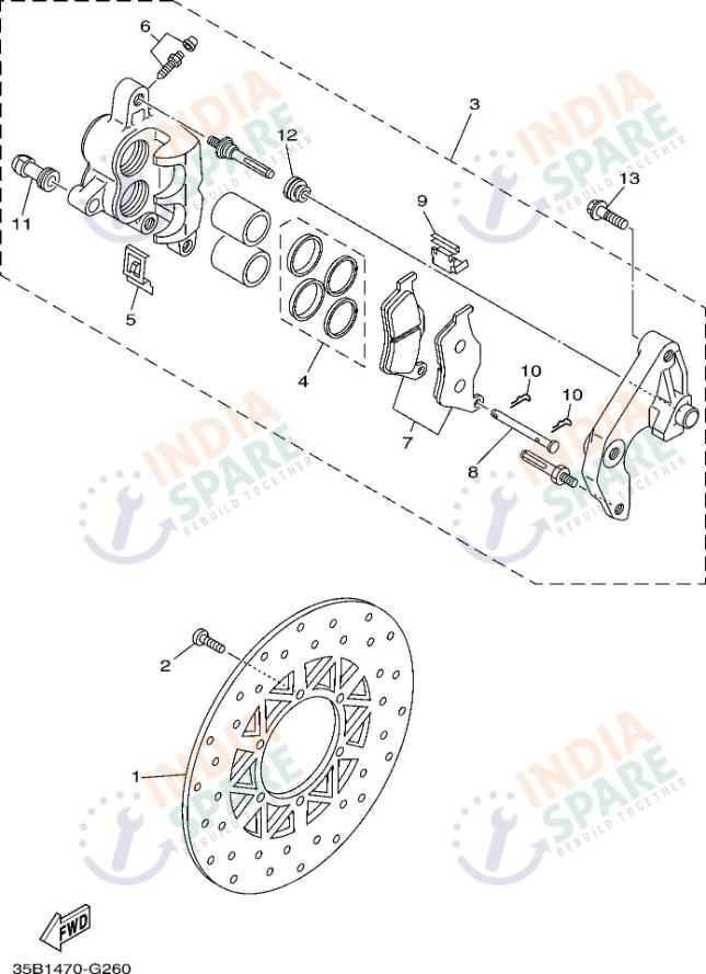 FRONT BRAKE CALIPER